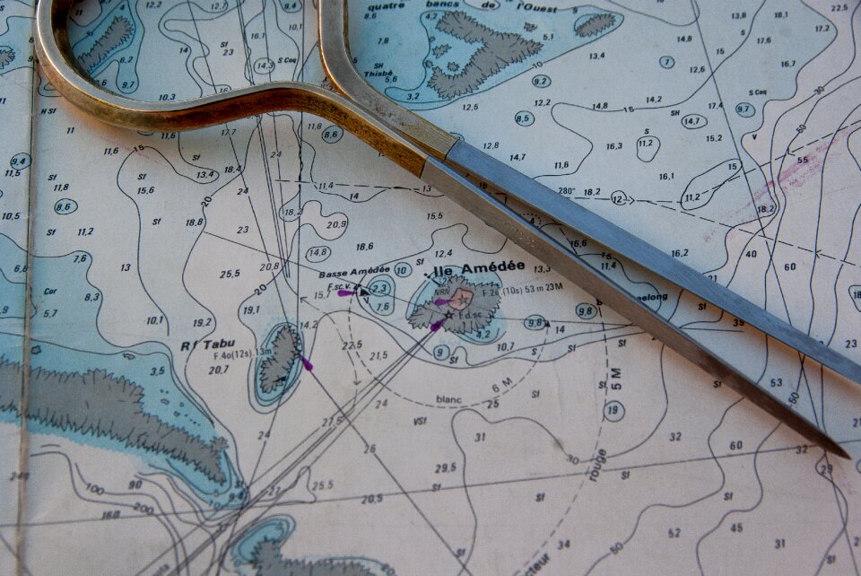 Compass navigation sea