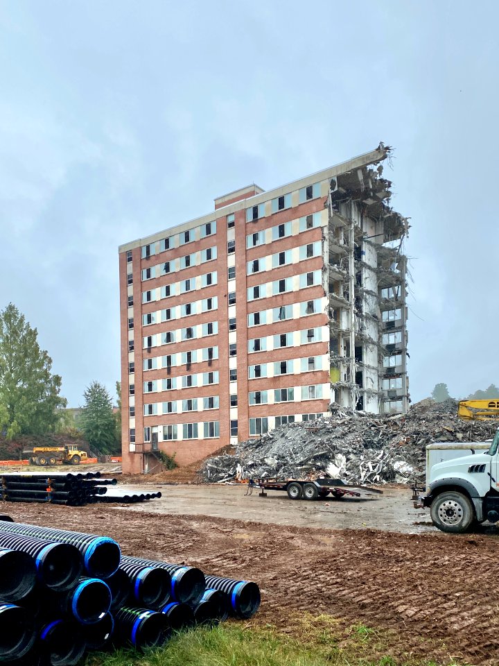 Edyth Walker Residence Hall Demolition, Western Carolina U… 