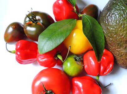 Paprika avocado chilli photo