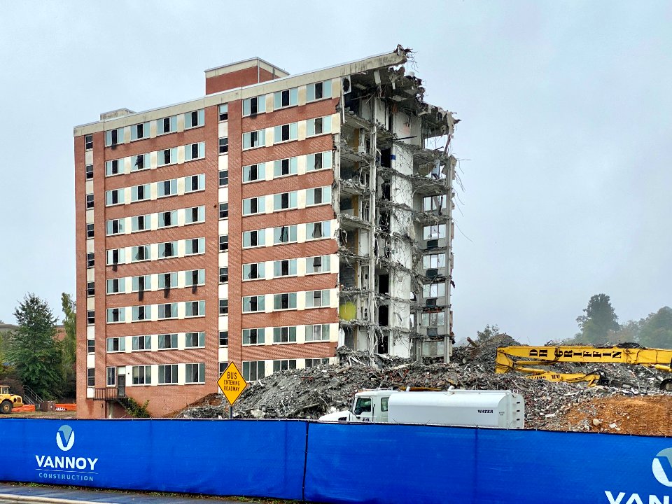Edyth Walker Residence Hall Demolition, Western Carolina U… 