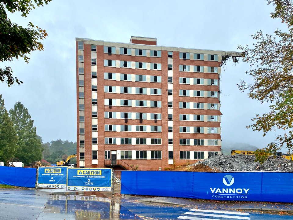 Edyth Walker Residence Hall Demolition, Western Carolina U… 
