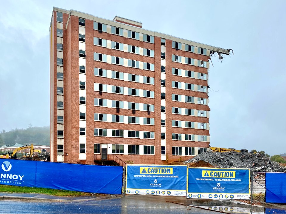 Edyth Walker Residence Hall Demolition, Western Carolina U… 