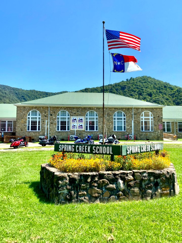 Sign, Old Spring Creek School, Spring Creek, NC 