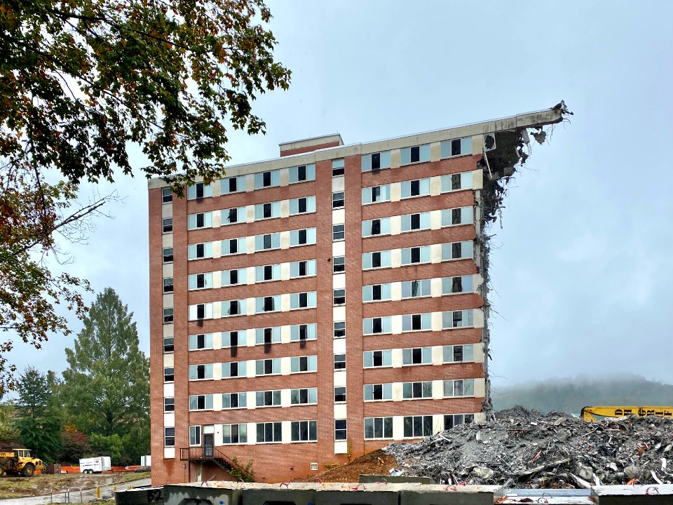 Edyth Walker Residence Hall Demolition, Western Carolina U… 
