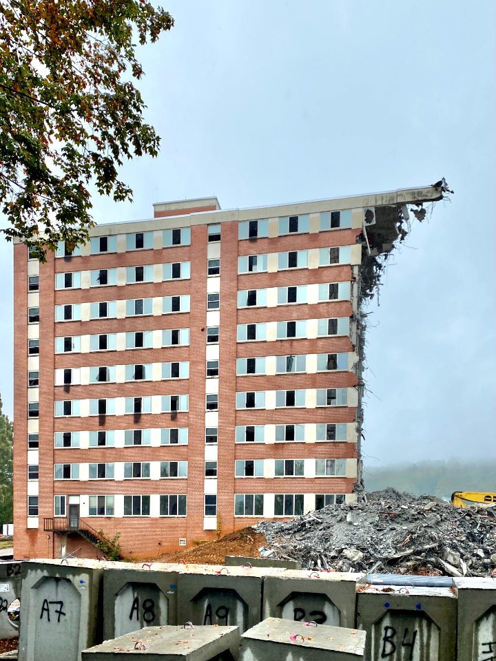 Edyth Walker Residence Hall Demolition, Western Carolina U… 