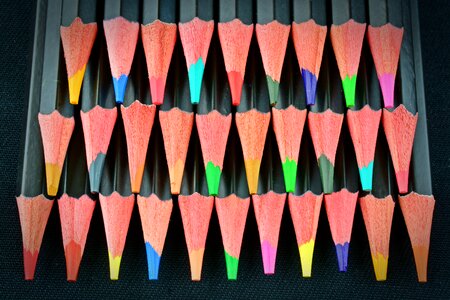 Colorful paint colour pencils photo