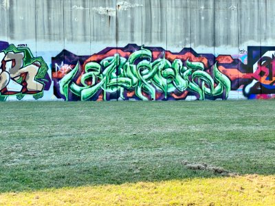 Interstate Retaining Wall Graffiti, Goebel Park, Mainstras… 