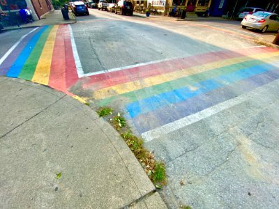 Rainbow Crosswalk, 7th Street and Bakewell Street, Mainstr… 