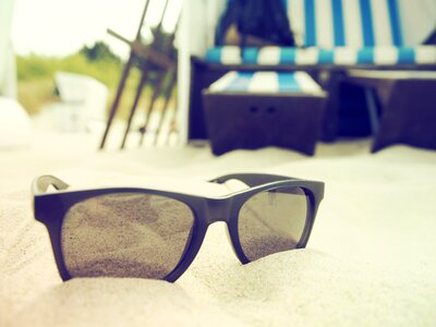 Sunglasses beach chair baltic sea photo