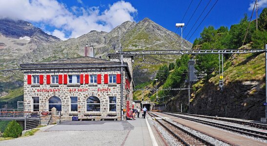 Railway station mountain station stay photo