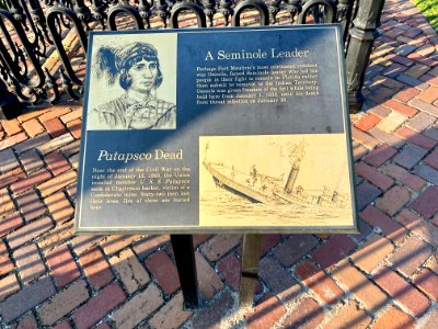 Historical Marker, Osceola’s Grave, Fort Moultrie, Middle … 