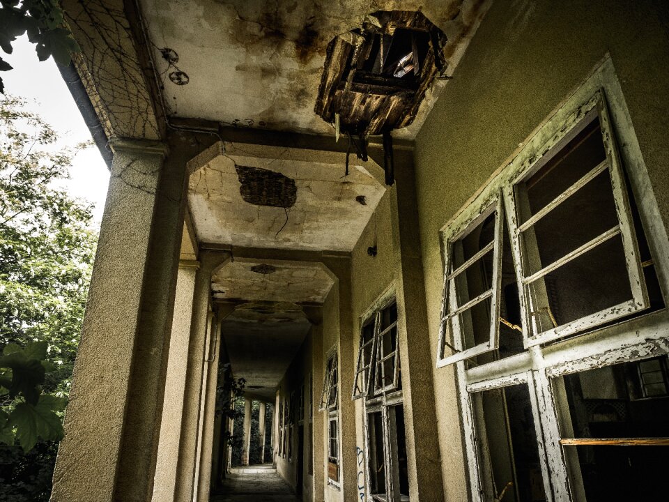 Abandoned dilapidated shabby