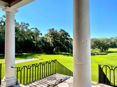 Porch, Drayton Hall, West Ashley, Charleston, SC 