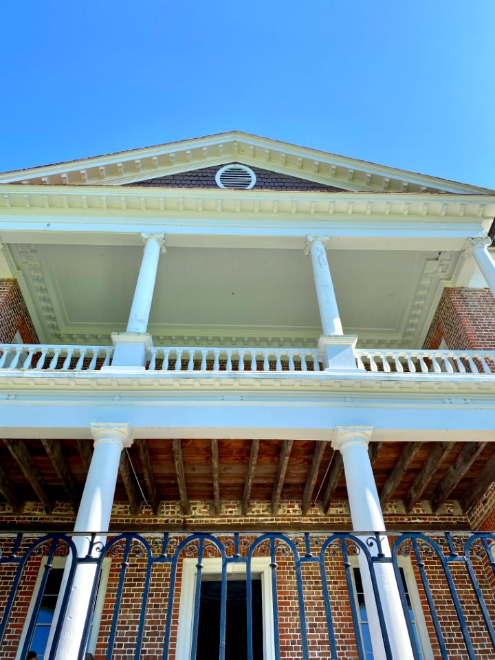 Porch, Drayton Hall, West Ashley, Charleston, SC 