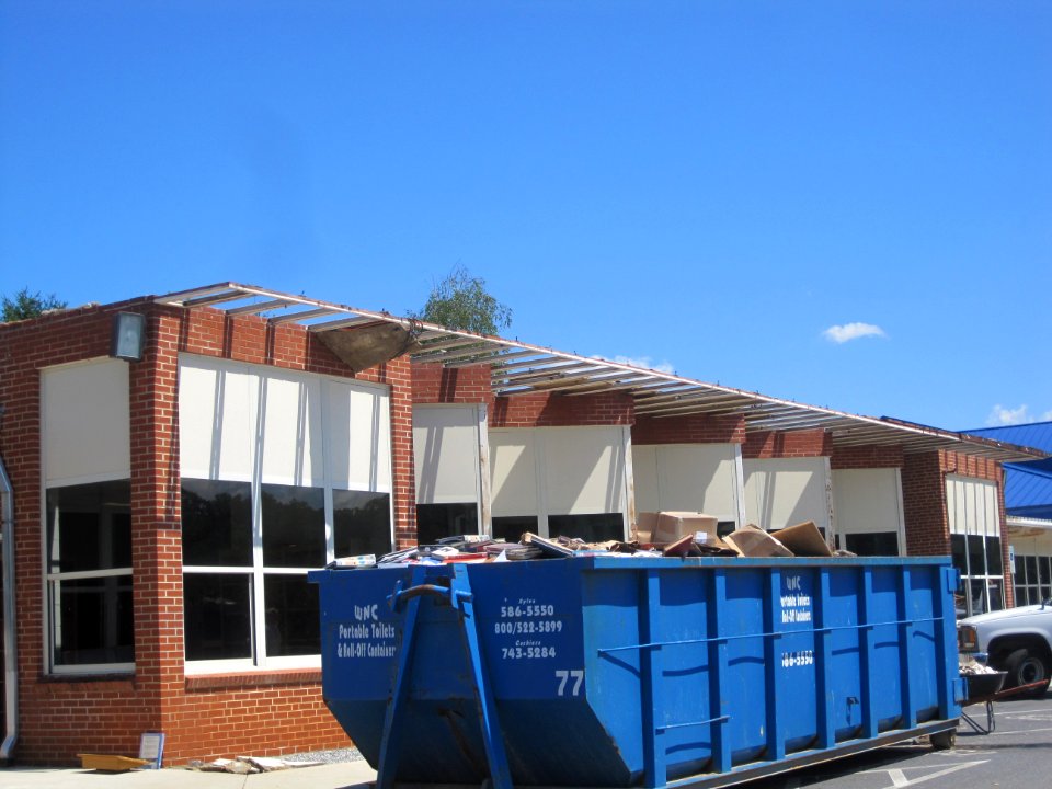 Front of SMHS Library after storm 