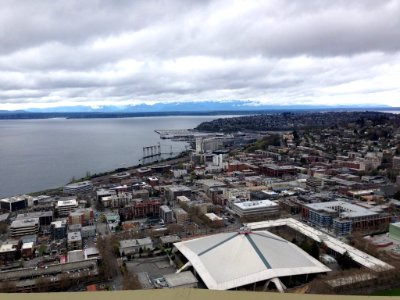 Olympic Mountains from Space Needle 