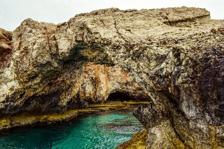 Sea caves erosion landscape photo