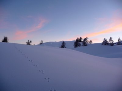 Lumière du soir aux Têtes, au dessus du col de la Pousterl… 
