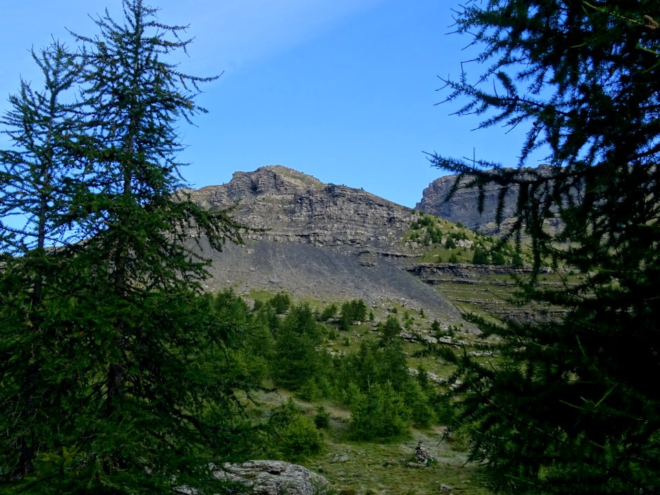 Vallon de Narreyroux, la crête de Rochebrune au second pla… 