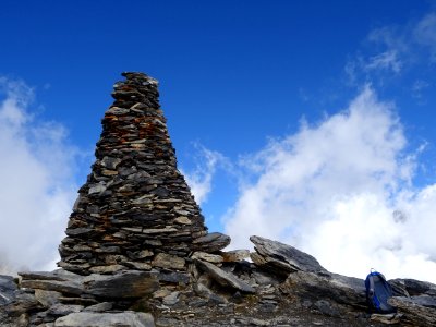 Cairn au sommet de la Blanche 