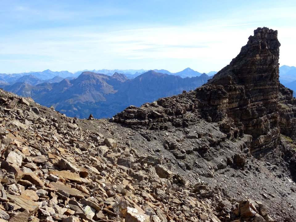 Col d'Entraygues, sur l'arête qui monte à l'Aiglière 