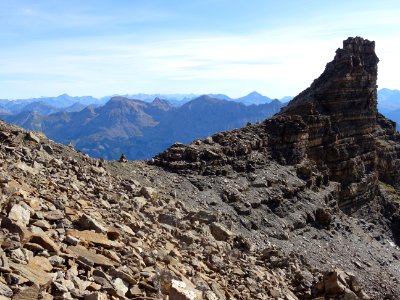 Col d'Entraygues, sur l'arête qui monte à l'Aiglière 