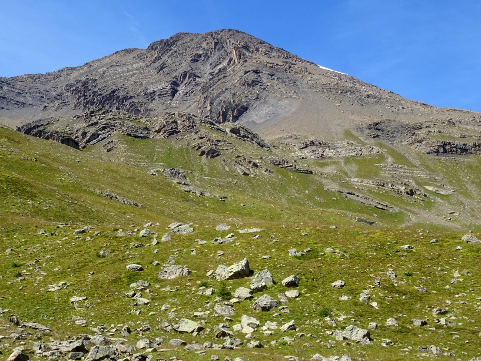 Pointe de l'Aiglière, plissements alpins 