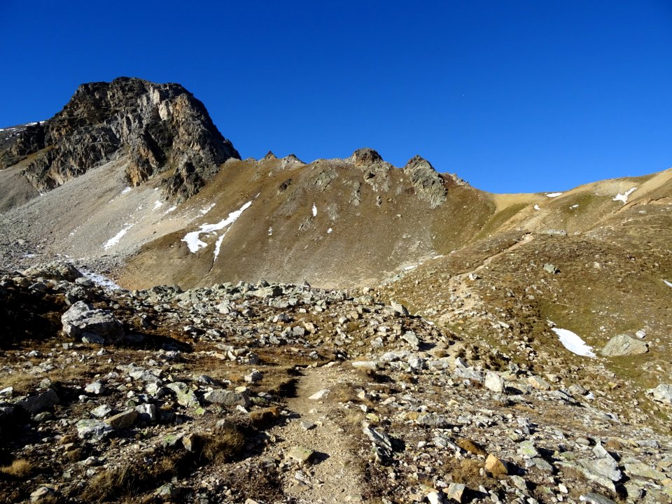 Le Rocher Blanc, le Col du Vallon 