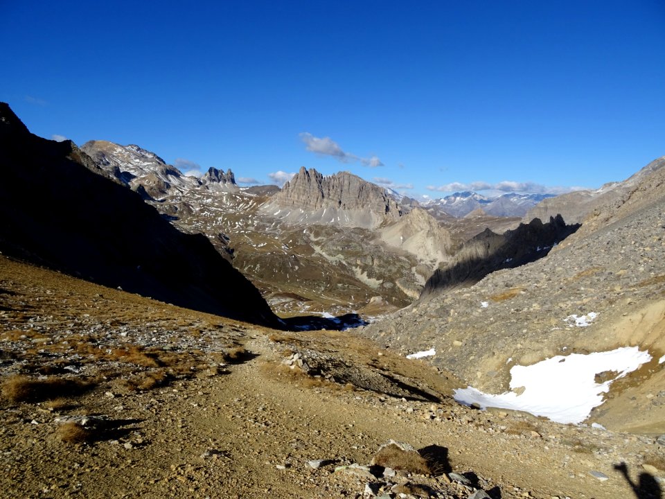 Depuis le Col du Vallon , vue vers le Nord, le Mont Thabor… 