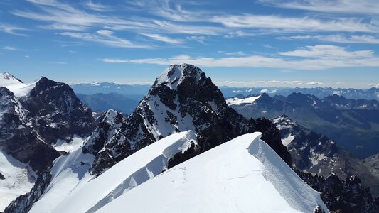 Snow dome alpine mountains photo