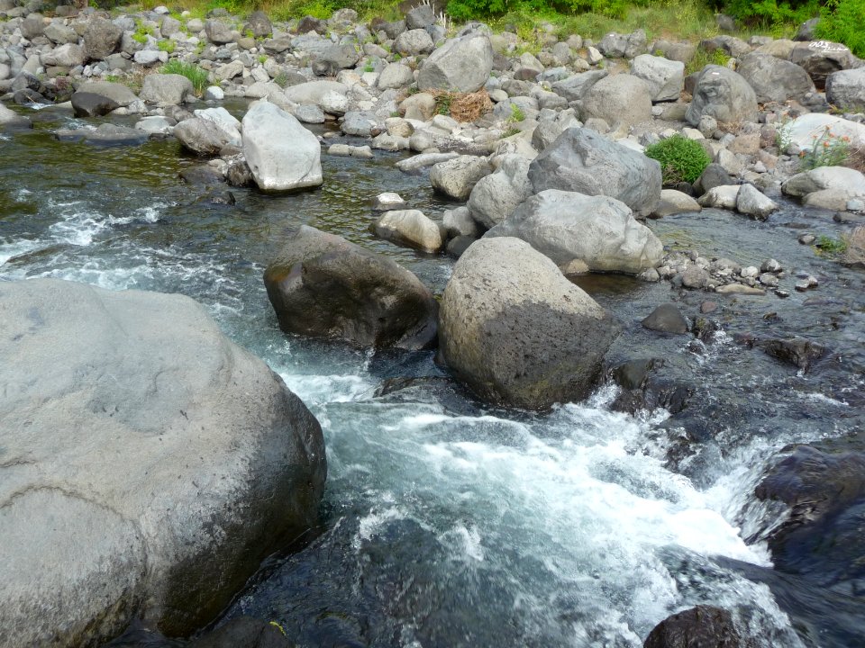 Traversée à gué du Bras de Sainte Suzanne 