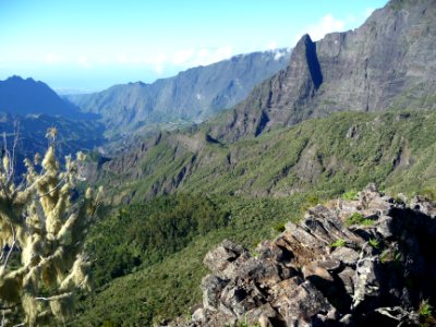 Ilet à Cordes, le Piton Fleurs Jaunes depuis l'arête des T… 