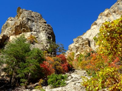 En montant au départ de la via ferrata des Vigneaux 