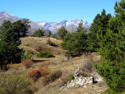 Une ruine, l'Aiglière, Les Bans, Ailefroide 