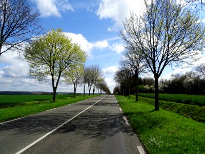 Ligne droite avant la descente sur Epernon, Yvelines 