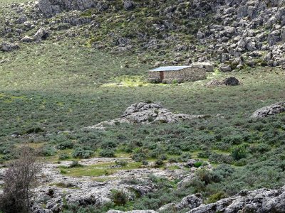 La bergerie dans la cuvette karstique de Su Pradu 