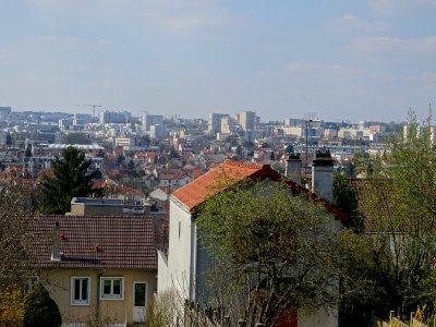 Vue sur les toits, depuis le haut de Cachan, Hauts-de-Sein… 