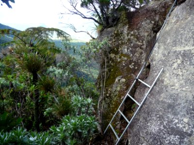 Dans la montée, une première échelle pour passer un ressau… 