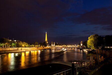 Eiffel city night paris photo