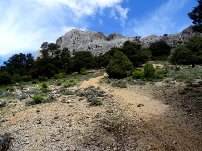 La falaise sous la Punta Carrabida 