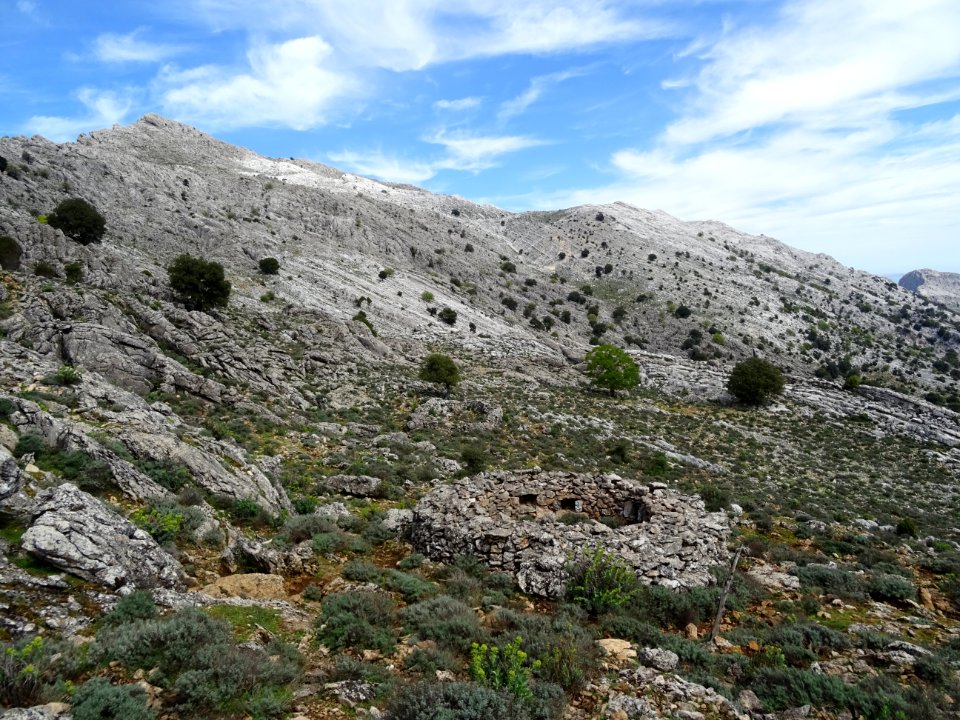 Ruines del Cuile Brunc' Arvu et le Monte Corrasi 