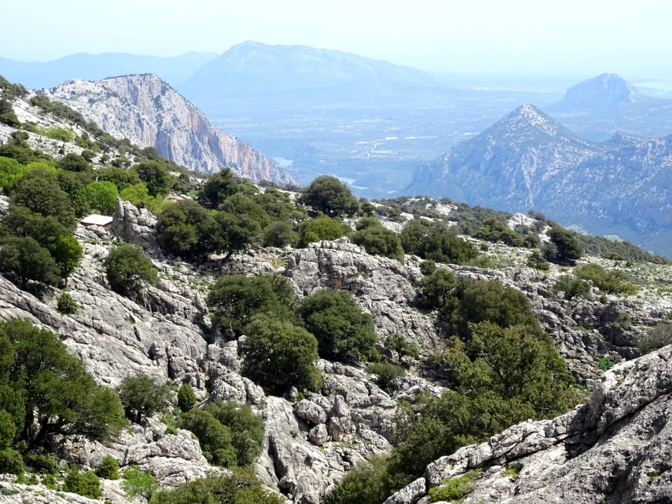 La cabane Cuili Su Cordu, le Lago del Cedrino et vue vers … 