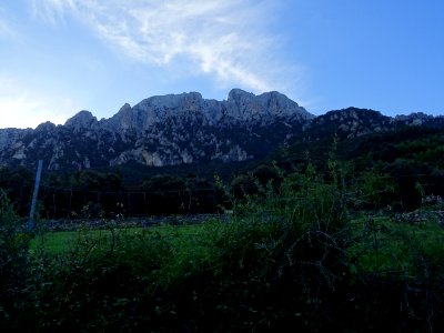 La falaise sous la Punta Carabidda 