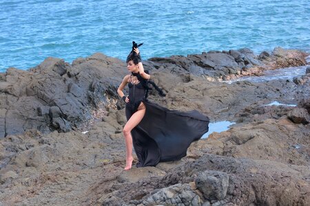 Model female gray photography