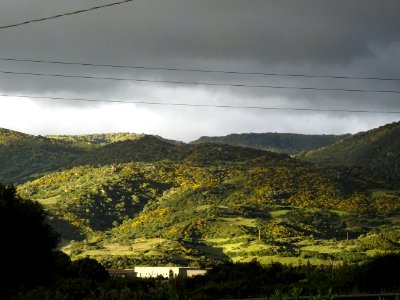 Clair obscur sur la voir rapide entre Siniscola et Nuoro 