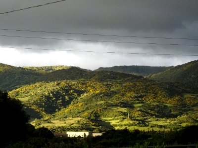 Clair obscur sur la voir rapide entre Siniscola et Nuoro photo