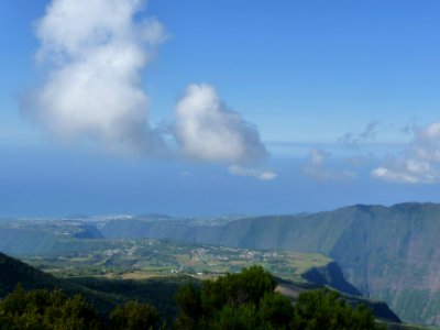 Vue vers Grand Coude et l'Océan Indien 