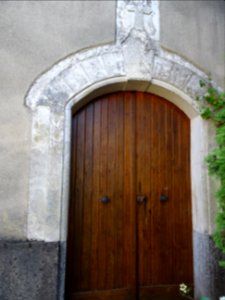 Porte de l'église Saint-Sulpice, Les Bréviaires, Yvelines 
