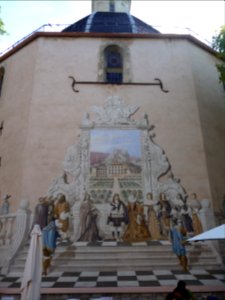 Eglise Saint-Maur, fresque évoquant la venue de Louis XIV … 