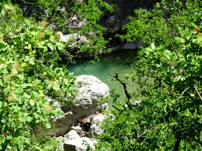 Du sentier Martel, vue sur les eaux turquoises du Verdon 